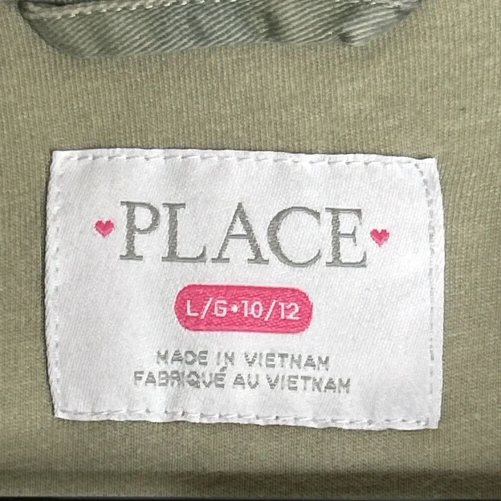 Children's Place Camo Rainbow Sequin Lightweight Jacket Girls Size 10/12